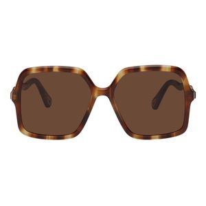 CHLOE Tortoise Lock Sun Sunglasses W/FREE Tortoise Earrings
